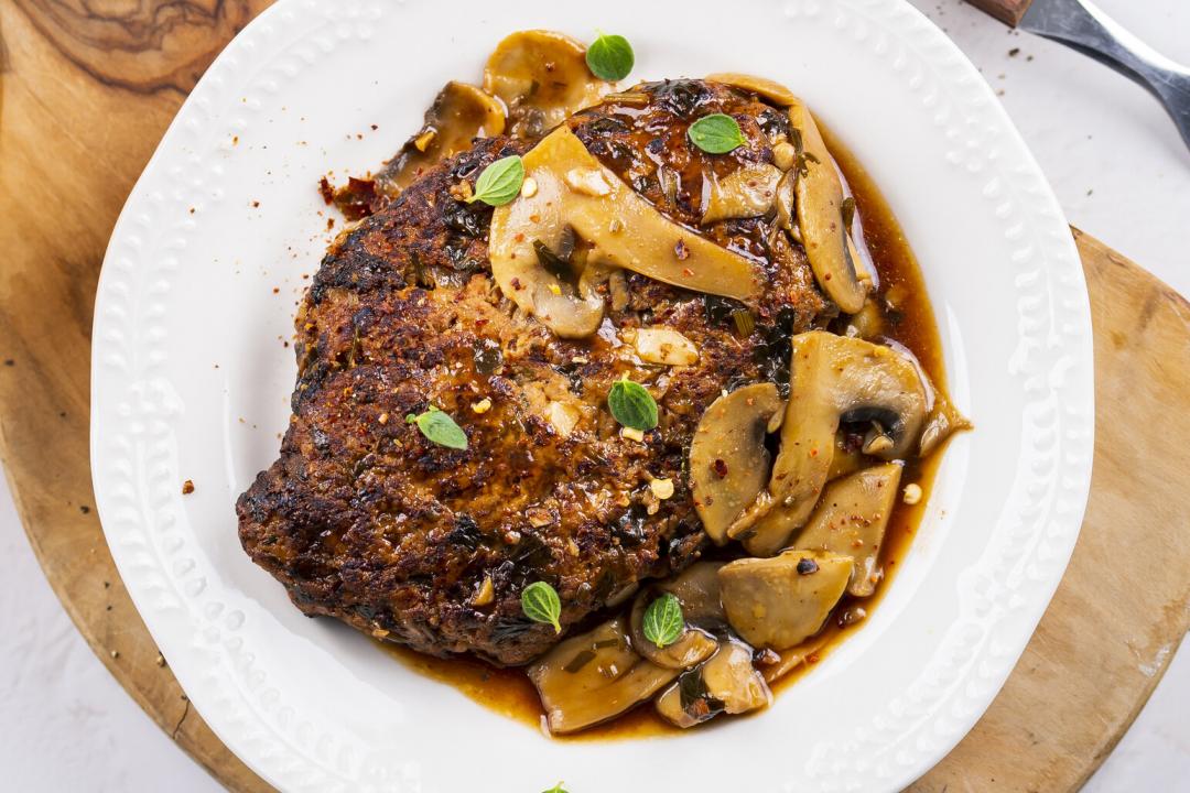 Turkey Salisbury Steak Mushrooms Gravy