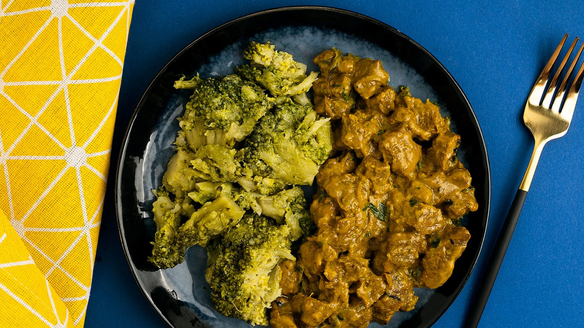 Beef Curry & Broccoli 1