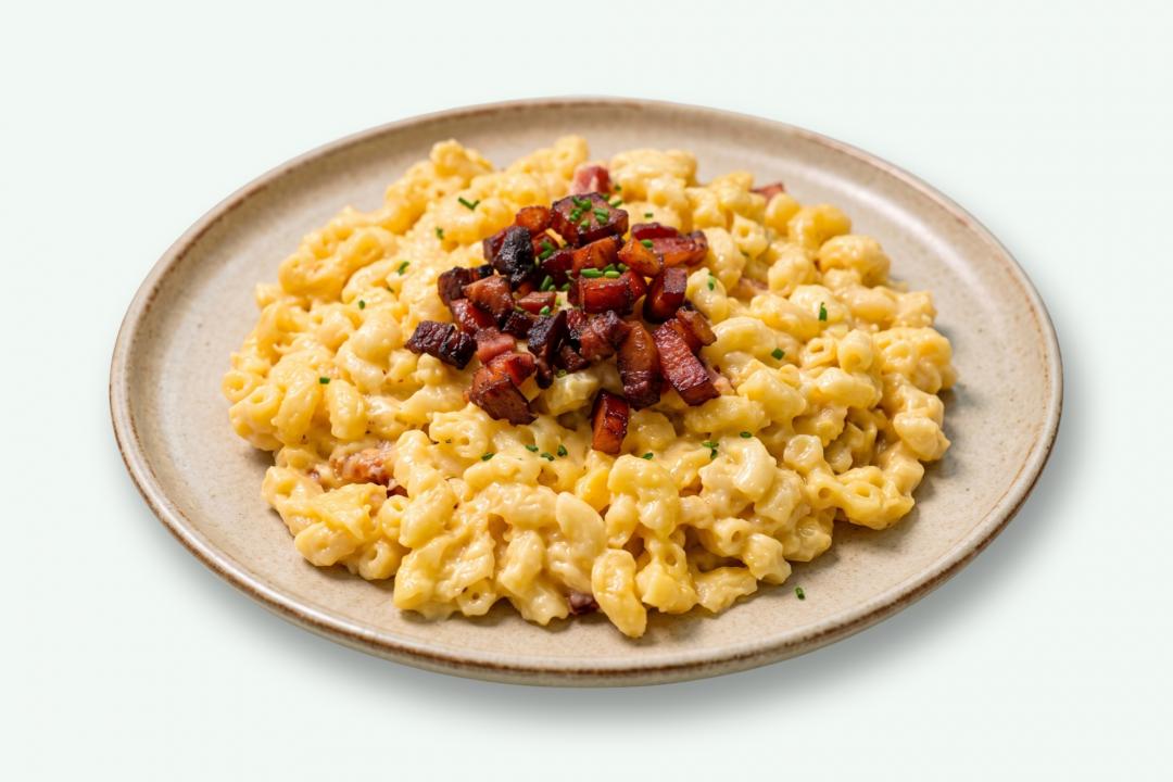 Mac & Cheese cu bacon crocant