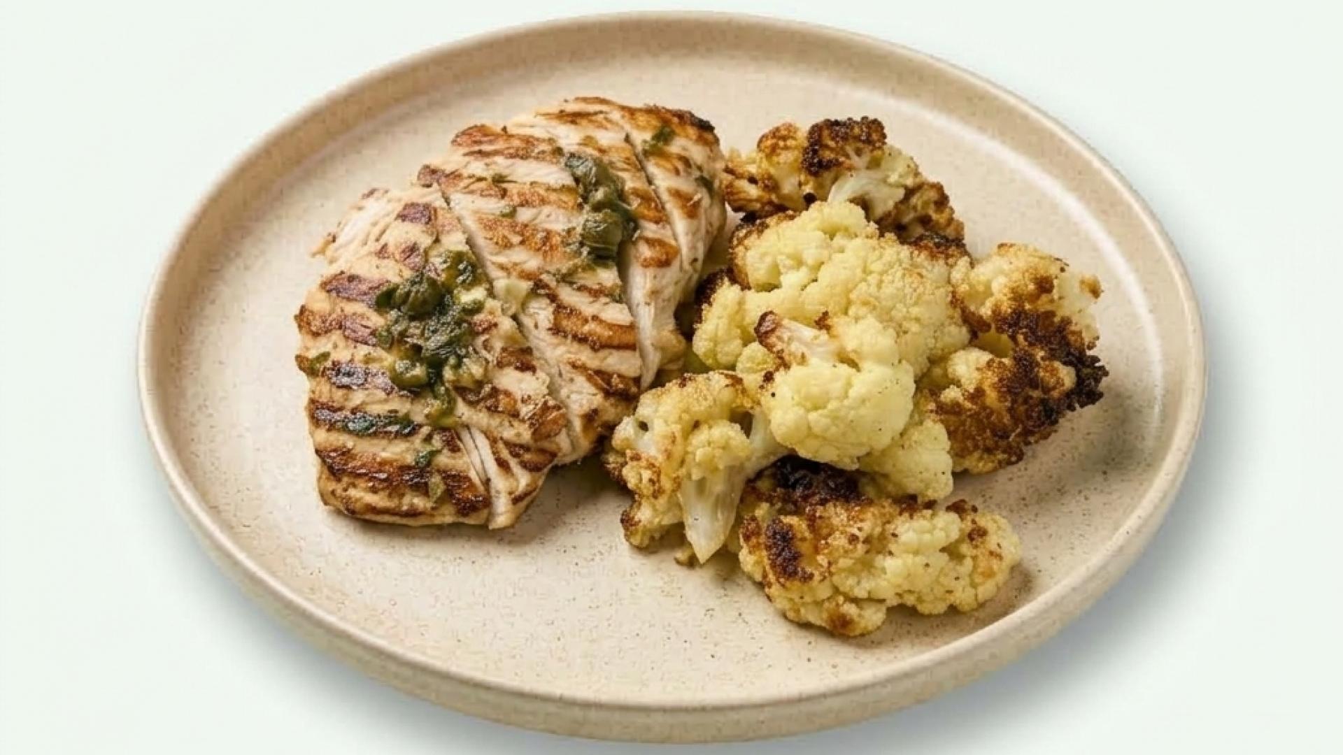 Lemon Chicken cu conopidă și parmezan