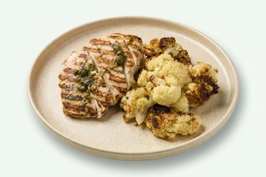 Lemon Chicken cu conopidă și parmezan
